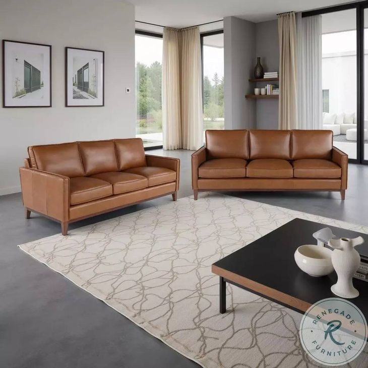 Weston Highland Saddle Leather 85" Sofa