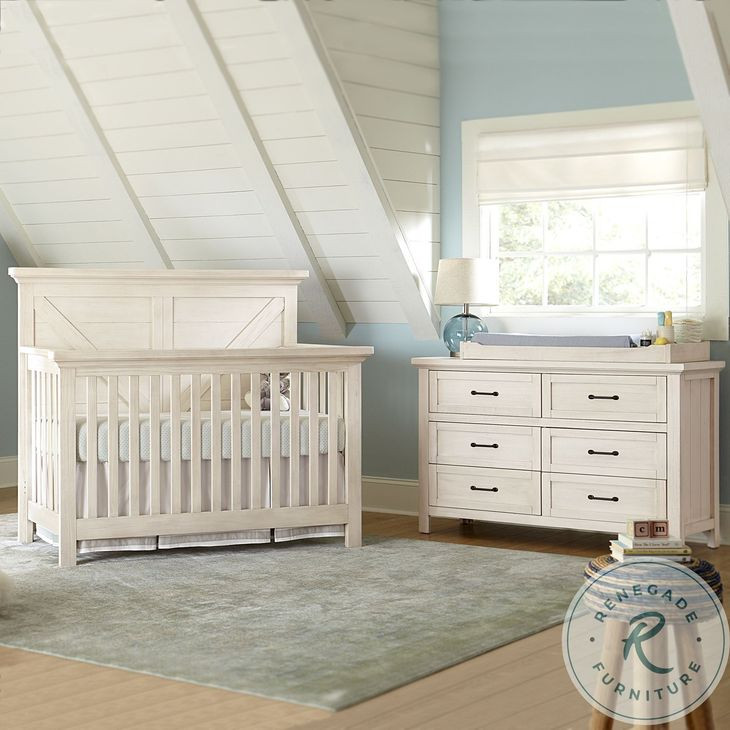 Westfield Brushed White Convertible Standard Crib