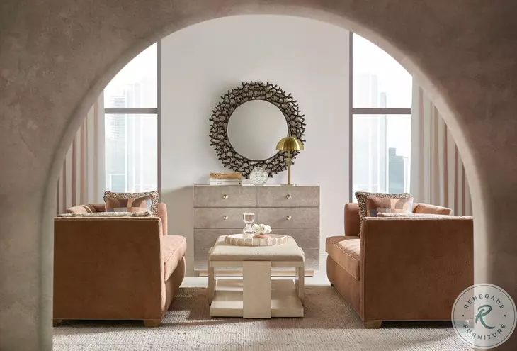 Wendover Polished Limestone Rectangle Cocktail Table