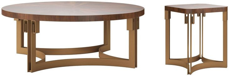 Boulevard Brown Round Occassional Table Set