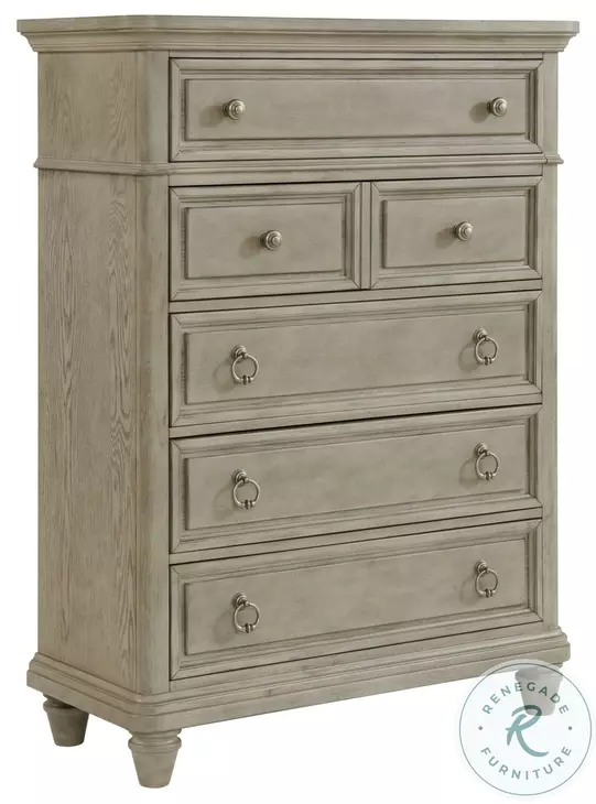 Emiko Light Grey 5 Drawer Chest
