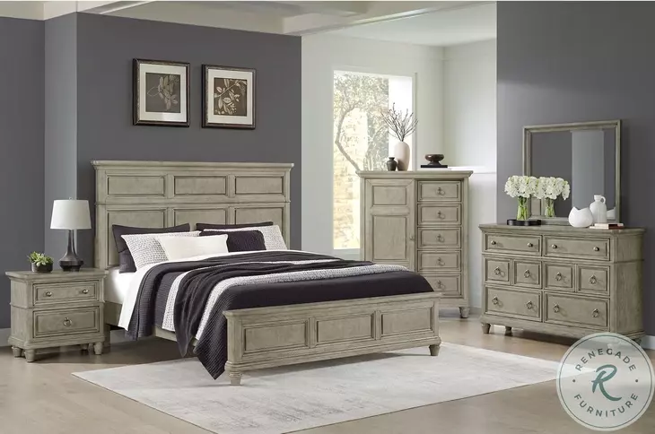 Emiko Light Grey 6 Drawer Dresser And Mirror