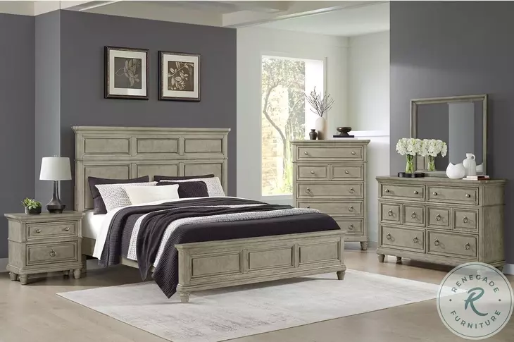Emiko Light Grey 6 Drawer Dresser And Mirror