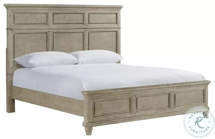 Emiko Light Grey King Panel Bed
