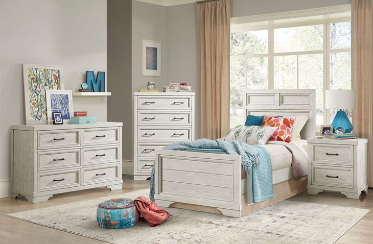 Foundry White Dove 5 Drawer Chest