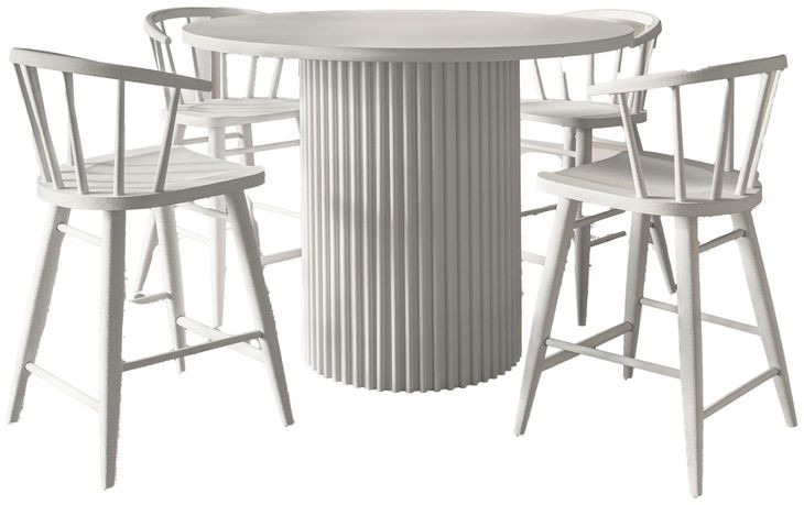Auden White 5 Piece Counter Height Dining Set