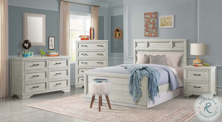 Foundry White Dove 2 Drawer Nightstand