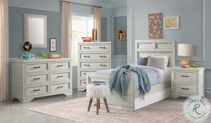 Foundry White Dove 2 Drawer Nightstand
