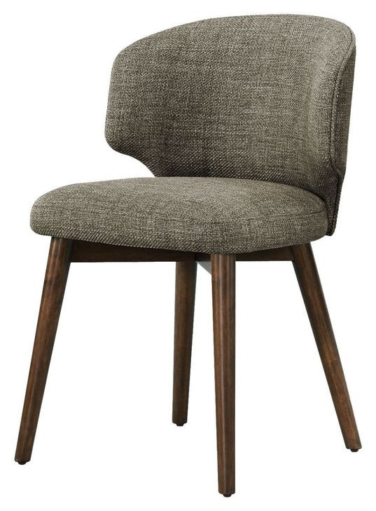 1366 Brown Upholstered Dining Chair Set of 2