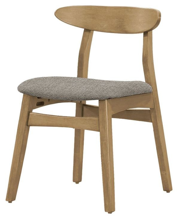 1385 Brown Upholstered Dining Chair Set of 2