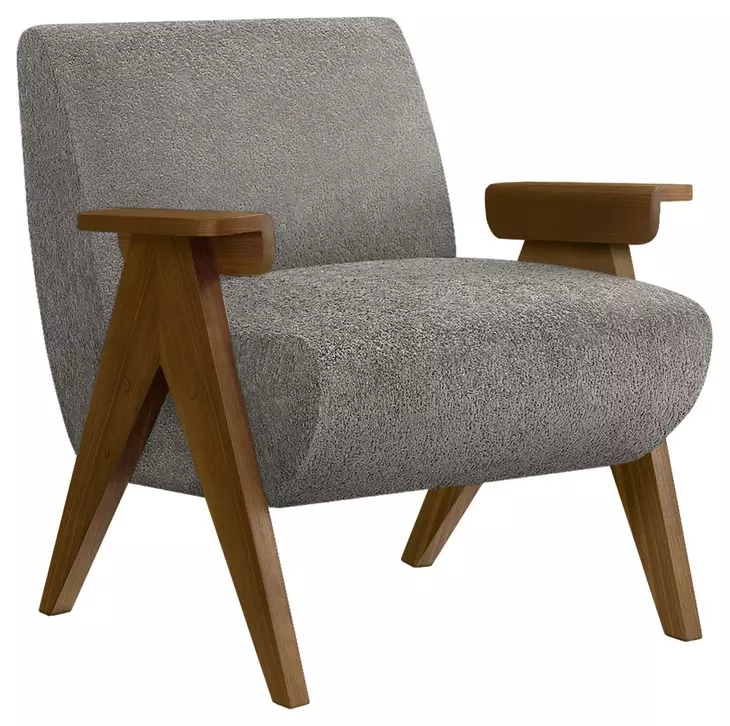 8312 Gray Upholstered Accent Chair
