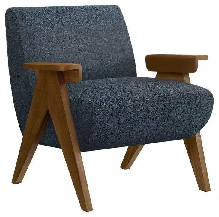 8313 Blue Upholstered Accent Chair