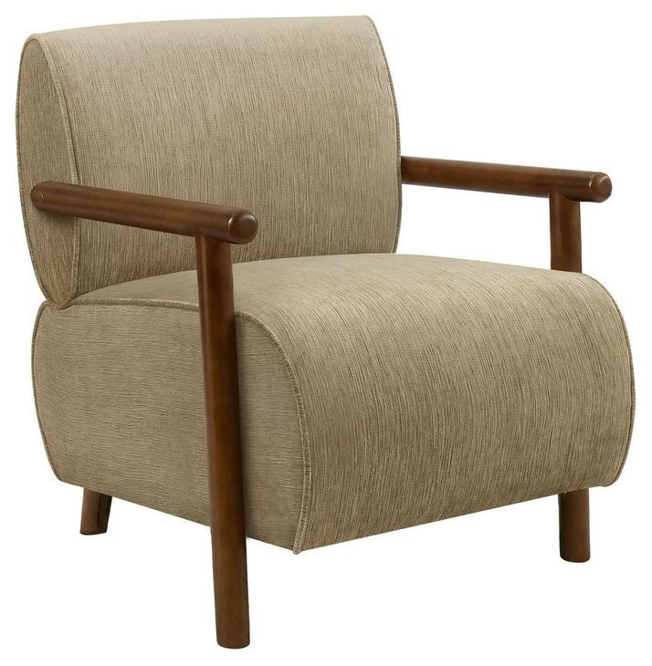 8340 Light Brown Upholstered Accent Chair