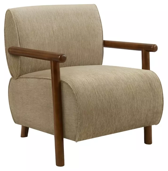 8340 Light Brown Upholstered Accent Chair