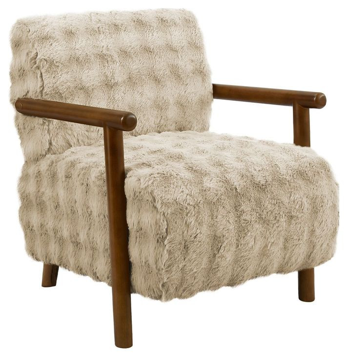 8343 Light Brown Upholstered Accent Chair