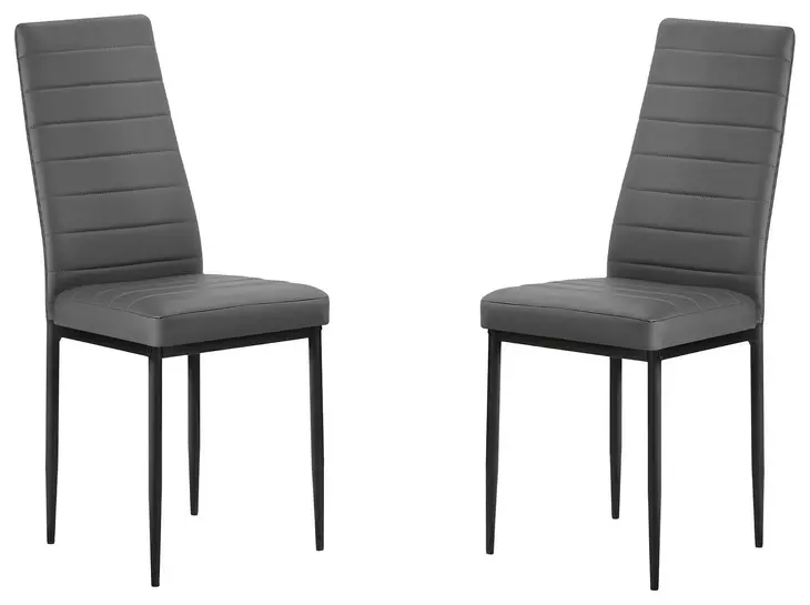 1272 Gray Upholstered Dining Chair Set of 2