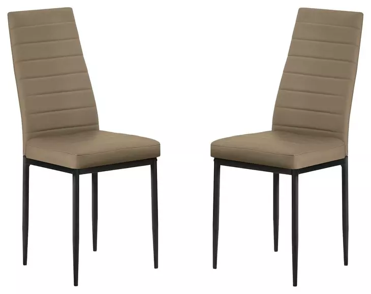 1273 Dark Taupe Upholstered Dining Chair Set of 2