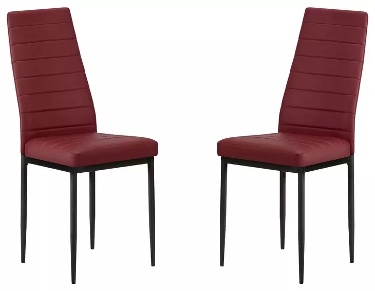 1274 Red Upholstered Dining Chair Set of 2