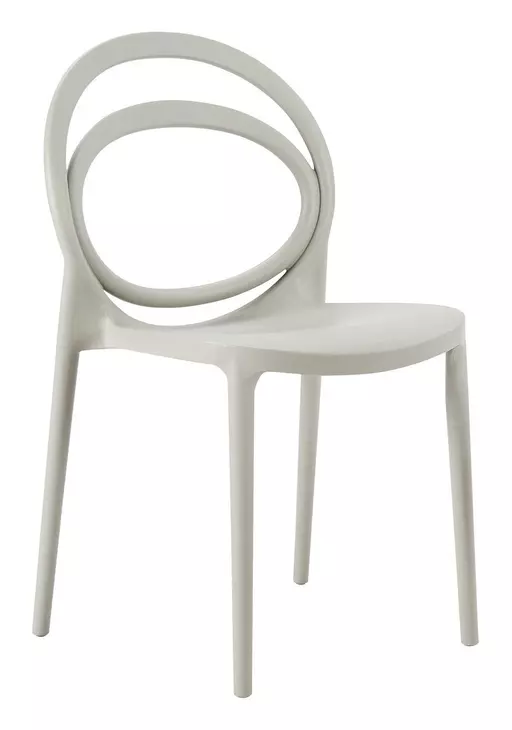 4006 Light Gray Outdoor Stacking Dining Chair Set of 4
