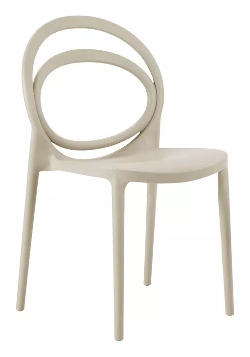 4007 Natural Taupe Outdoor Stacking Dining Chair Set of 4