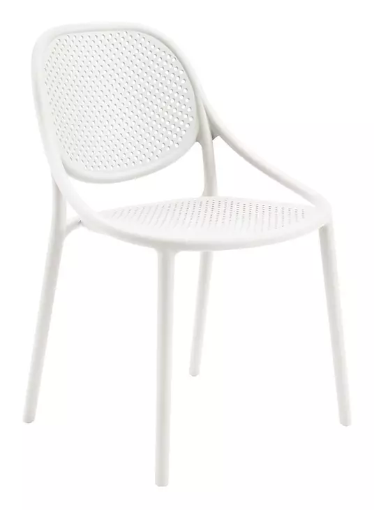 4015 White Outdoor Stacking Dining Chair Set of 4