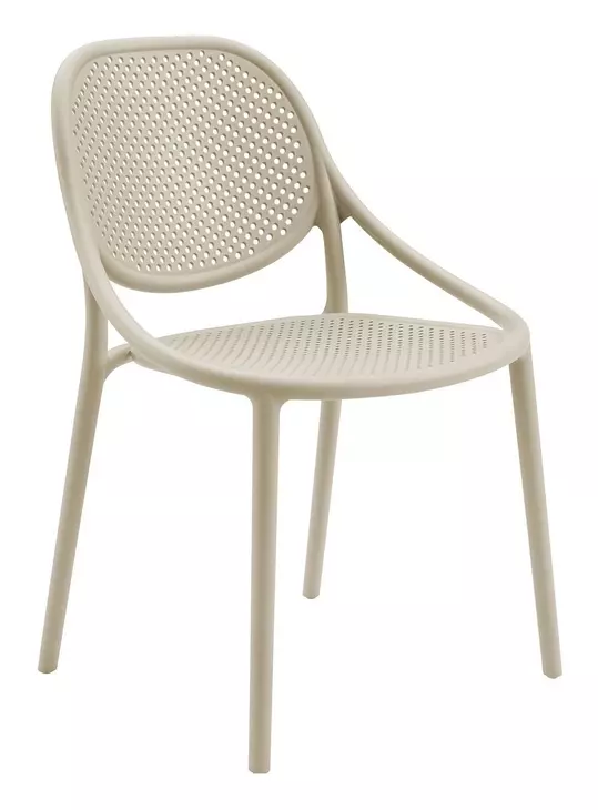 4017 Natural Taupe Outdoor Stacking Dining Chair Set of 4