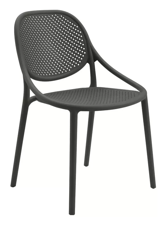 4019 Black Outdoor Stacking Dining Chair Set of 4