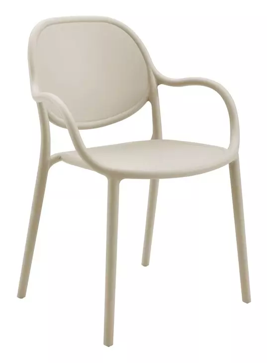4022 Natural Taupe Outdoor Stacking Dining Chair Set of 4