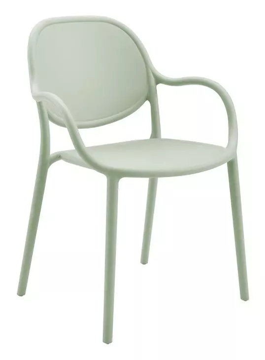 4023 Sea Green Outdoor Stacking Dining Chair Set of 4