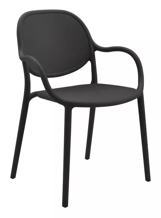 4024 Black Outdoor Stacking Dining Chair Set of 4