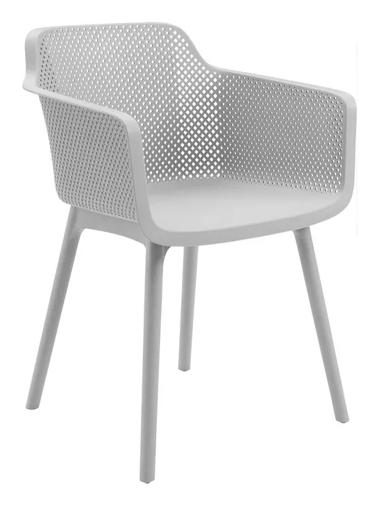 4026 Light Gray Outdoor Stacking Dining Chair Set of 4