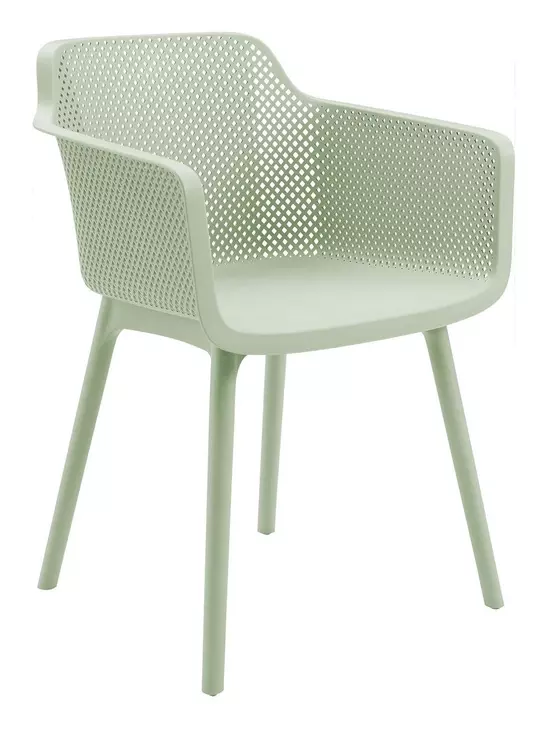 4028 Sea Green Outdoor Stacking Dining Chair Set of 4