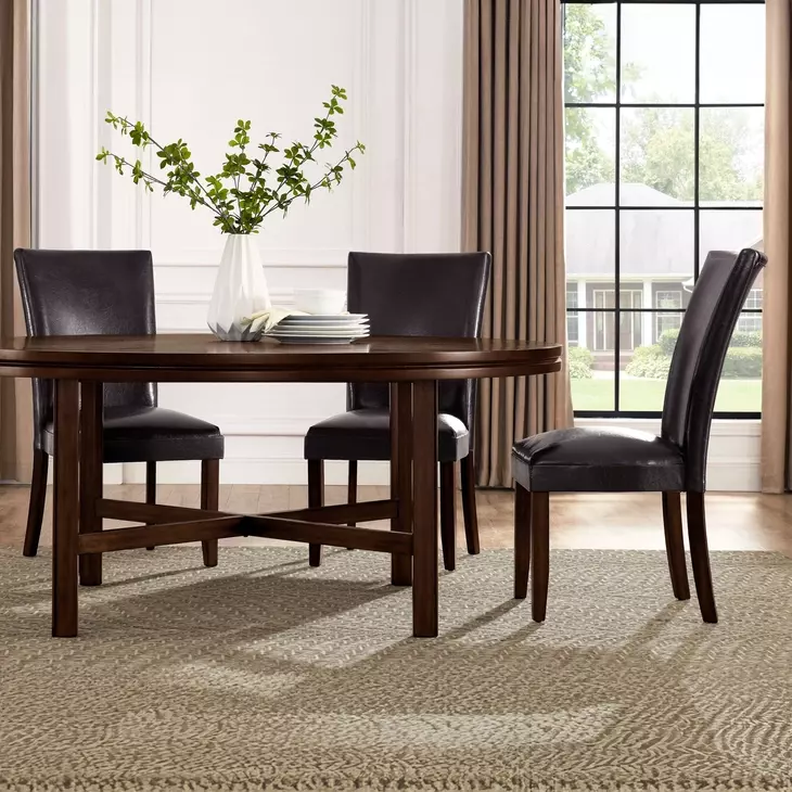 Hartford Brown 72" Round Dining Table