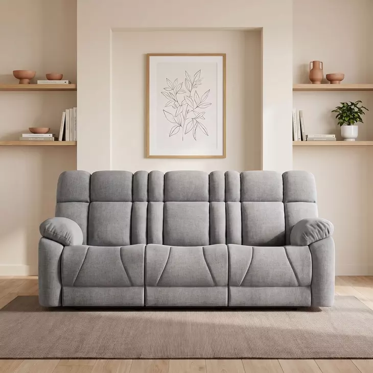 Wild Card Bahari Platinum 92" Reclining Sofa