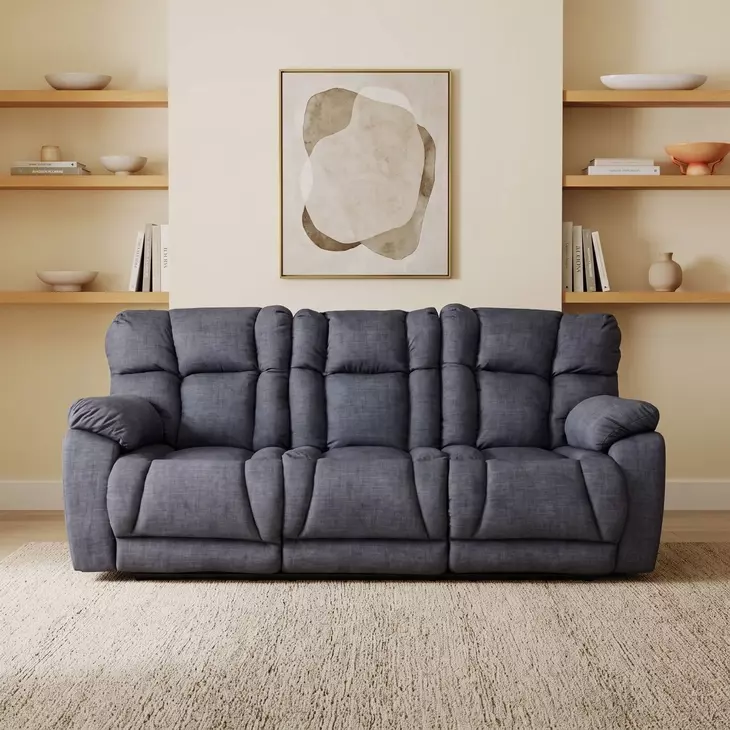 Wild Card Charcoal 92" Zero Gravity Power Reclining Sofa with Power Headrest and USB Charging
