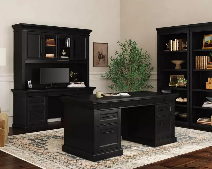 Willow Lane Ebony Black Home Office Set