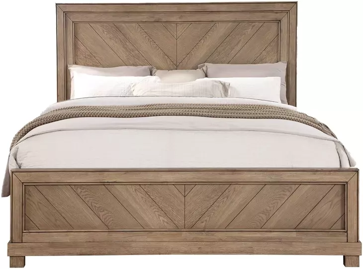 Montana Brown Queen Low Profile Panel Bed
