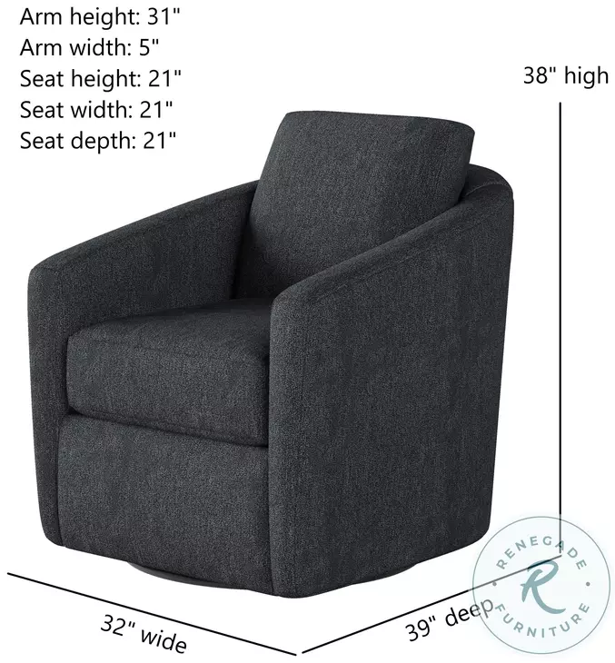 Daisey Halifax Coal Swivel Glider