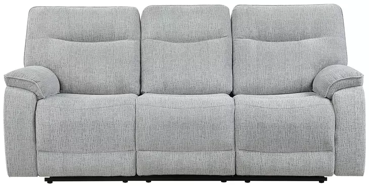 Chablis Mist Gray 86" Reclining Sofa with USB Charging