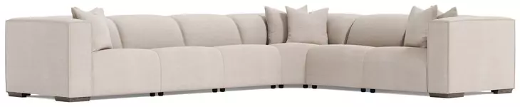 Bliss Cream 6 Piece Modular Power Reclining Sectional with Pillows