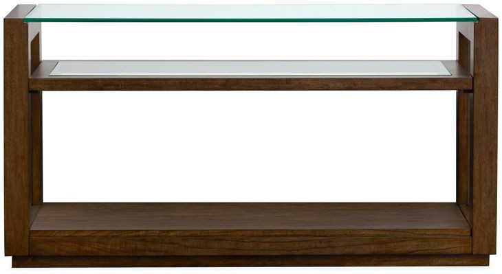 Sebastian Cinnamon Rectangular Glass Top Sofa Table