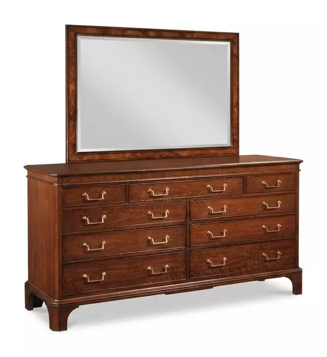 Belmont Heritage New Classic 9 Drawer Andover Dresser with Rectangular Landscape Mirror