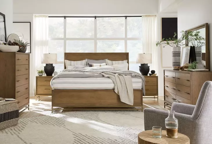 Lindon Belgian Coffee Bean Queen Panel Bed