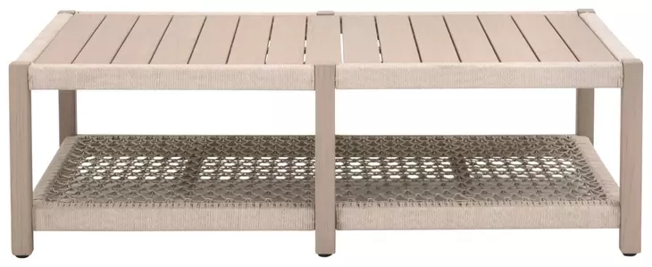 Wrap Beige Rectangular Outdoor Cocktail Table