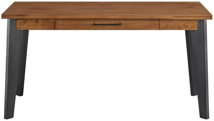Avery Rich Medium Brown 60" Writing Desk with USB Charging