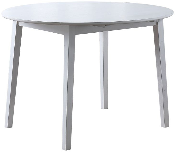 Naples White 42" Extendable Dining Table Set of 3