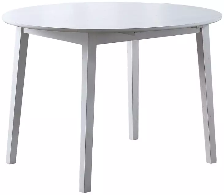 Naples White 42" Extendable Dining Table Set of 3