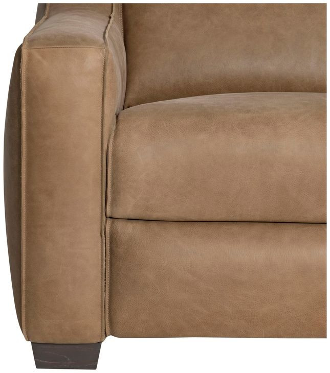 Flynn Tan Leather Upholstered Power Motion Chair