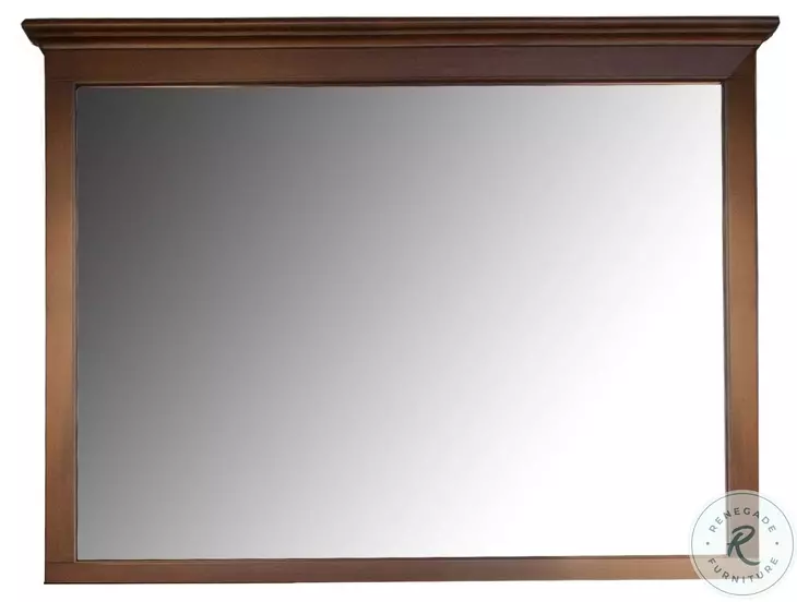 Westlake Cherry Brown 10 Drawer Master Dresser with Mirror