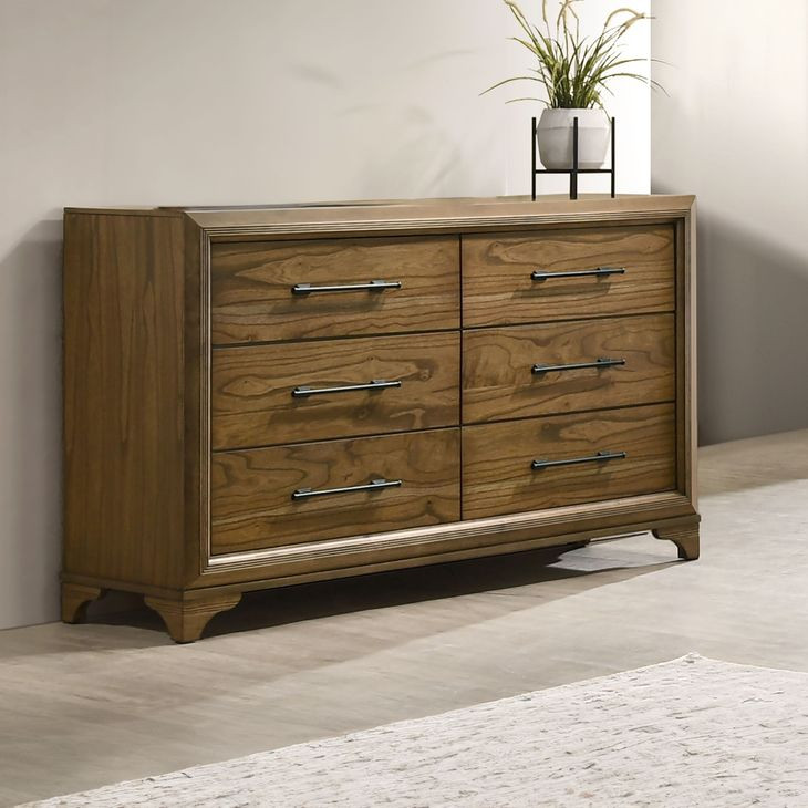 Talcott Honey 6 Drawer Dresser
